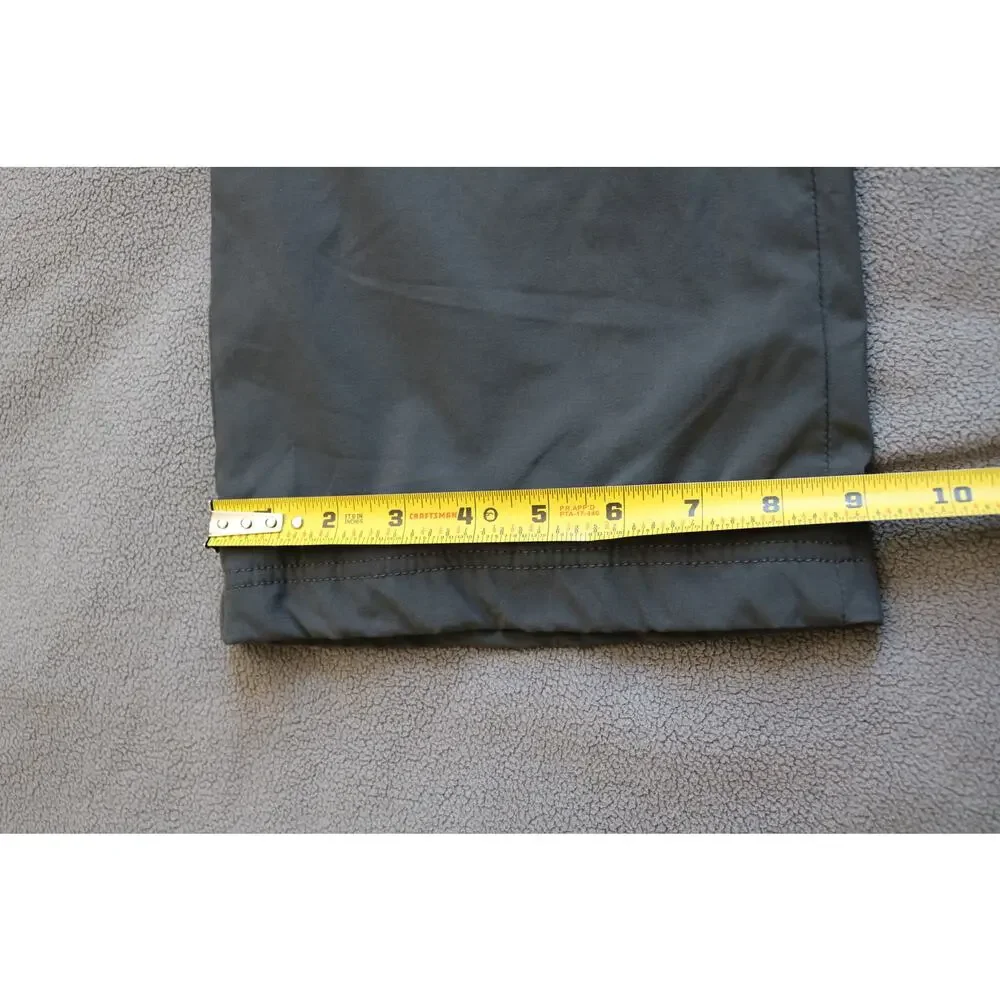 EDDIE BAUER Insulated Pants Womens Petite 12 Gray Faux Fleece Lined Cargo Hiking - Picture 5 of 14